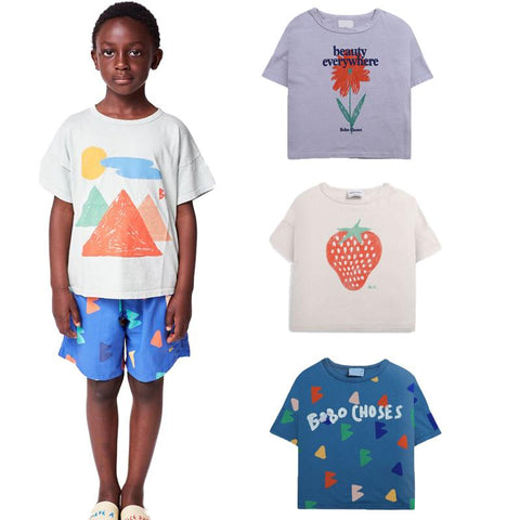 Children T-shirts Summer Kids Cartoon Casual Tops-TB01119-Veeddydropshipping