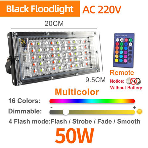 OK-B Flood Light 300W 200W 100W 50W  220V Outdoor Wall Floodlight-TI00862-Veeddydropshipping