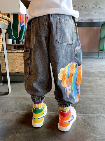 2 4 6 8 9Y Kids Boys Jeans Spring and Autumn Casual Pants Boys--TB01310-Veeddydropshipping