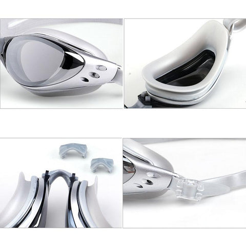 Swimming Goggles Myopia Men Women Anti-Fog Prescription Waterproof Silicone Swim-OS00166-Veeddydropshipping