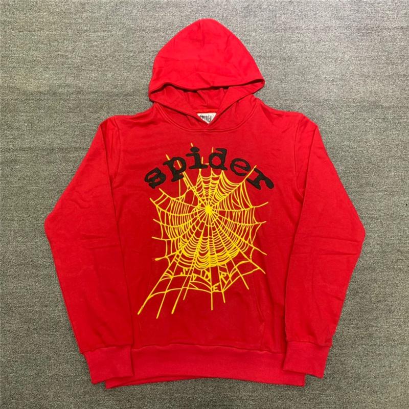  Men Women Foam Printing Spider Web Hooded Young Thug Pullover-Veeddydropshipping