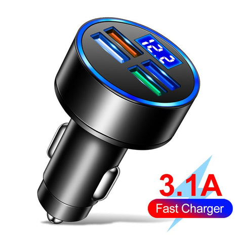 Lovebay 4 Ports USB PD Fast Car Phone Charge With LED-PA01125-Veeddydropshipping
