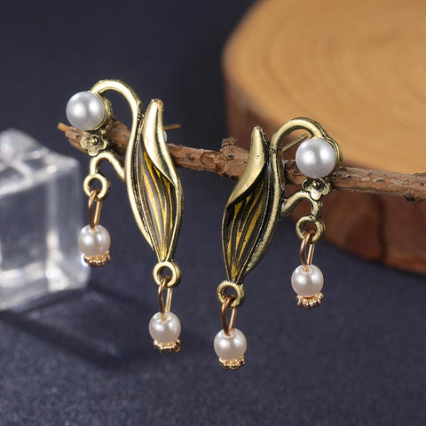 Temperament Jewelry Plant Flower Statement Drop Dangle Earring  -JW00170-Veeddydropshipping