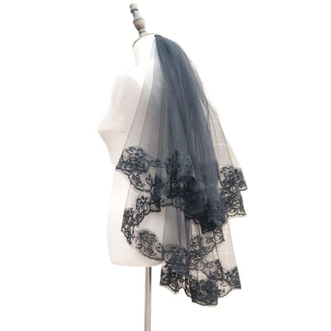 One-Layer Women Mantilla Wedding Veil-WF01436-Veeddydropshipping