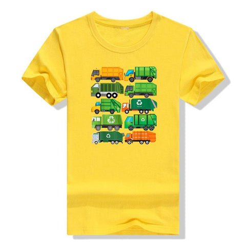 Garbage truck recycling day garbage sorting Beautiful clothing pattern T-shirt-Veeddydropshipping