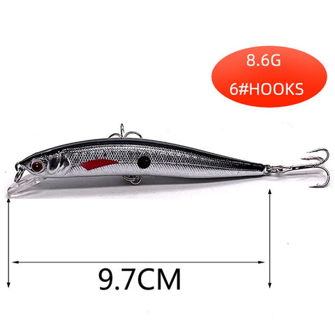 5pcs Jerkbait Minnow Crankbaits Wobbler For Fishing Lure Set Tackle Artificial Bait Kit -OS00436-Veeddydropshipping