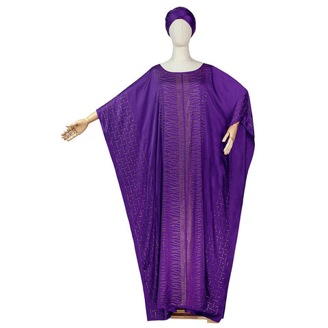 African Silk Dresses For Women-WF01521-Veeddydropshipping