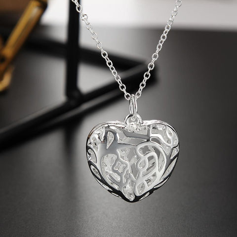 925 sterling Silver necklace earrings Jewelry set  -JW00197-Veeddydropshipping