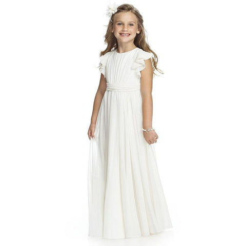 Long White Dresses for Kids Girls Princess Elegant Wedding Guest Children-TB00867-Veeddydropshipping