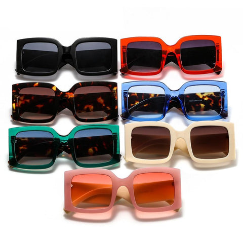 Oversized Square Sunglasses Vintage Designer Women-WF01318-Veeddydropshipping