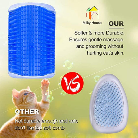 Cat Corner Brush Comb Arch Plastic Scratcher-HA01441-Veeddydropshipping