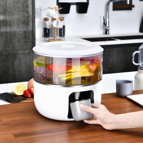 Grid rotatable cold kettle refrigerator with faucet-HA01260-Veeddydropshipping