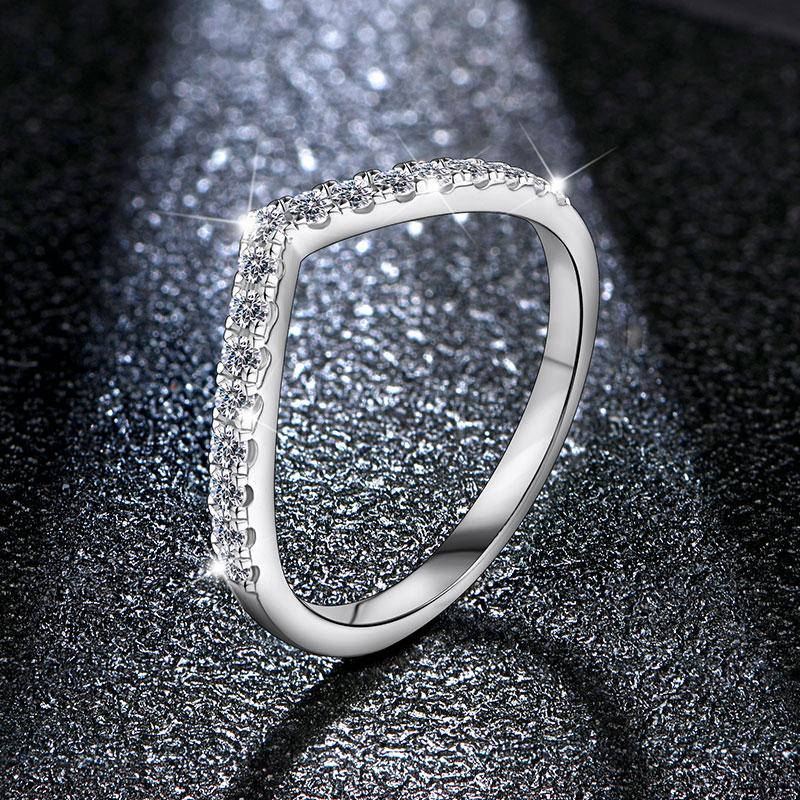 925 Moissanite Diamond Rings Jewelry Women Engagement -JW00026-Veeddydropshipping