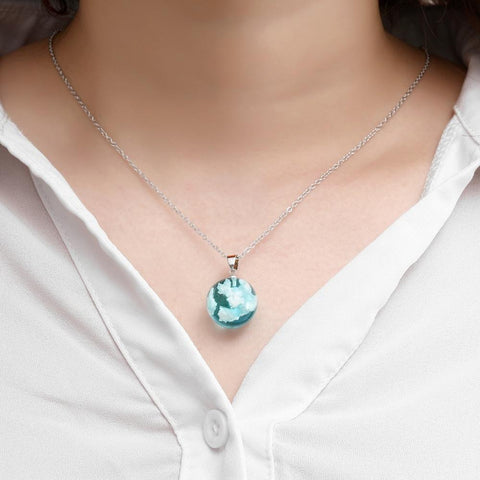 Rould Ball Moon Pendant Necklace Women -JW01172-Veeddydropshipping