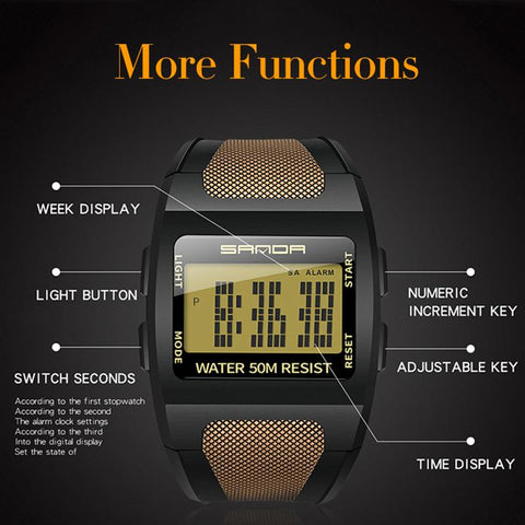 Fashion Watches Men Big Dial Screen Sport Watch Waterproof -JW00724-Veeddydropshipping