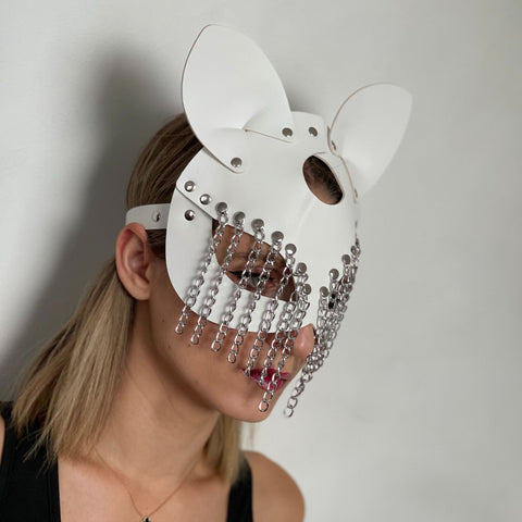 Sexy Mask Cosplay Leather Halloween Party-WF01603-Veeddydropshipping