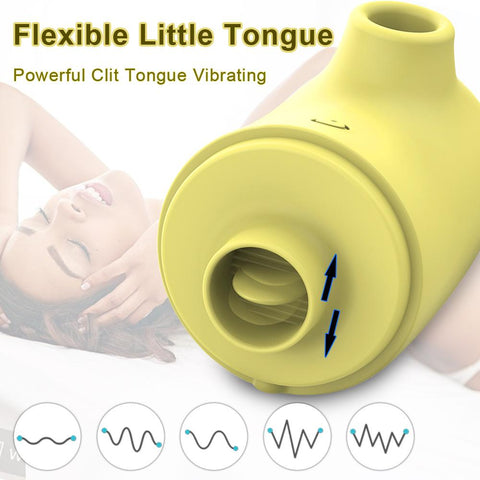 Pussy Licking Toy Clitoris Sucker 2 in 1 Oral Tongue Clitoris Stimulator Nipple -BH01223-Veeddydropshipping