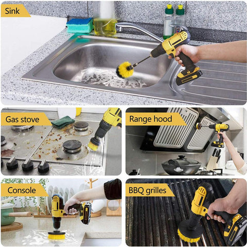 Drill Brush Attachment Set Power Scrubber Wash Cleaning Brushes-AM00327-Veeddydropshipping