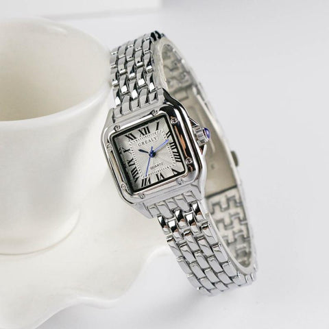 Fashion Square Watches Quartz Wristwatch Classic Silver Simple -JW00982-Veeddydropshipping
