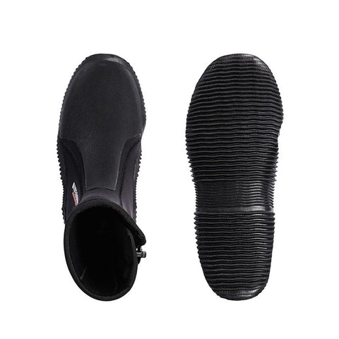 Unisex-Adult Basic 5mm Neoprene Black Wetsuit Scuba Diving Boots with Side Zipper-OS00120-Veeddydropshipping