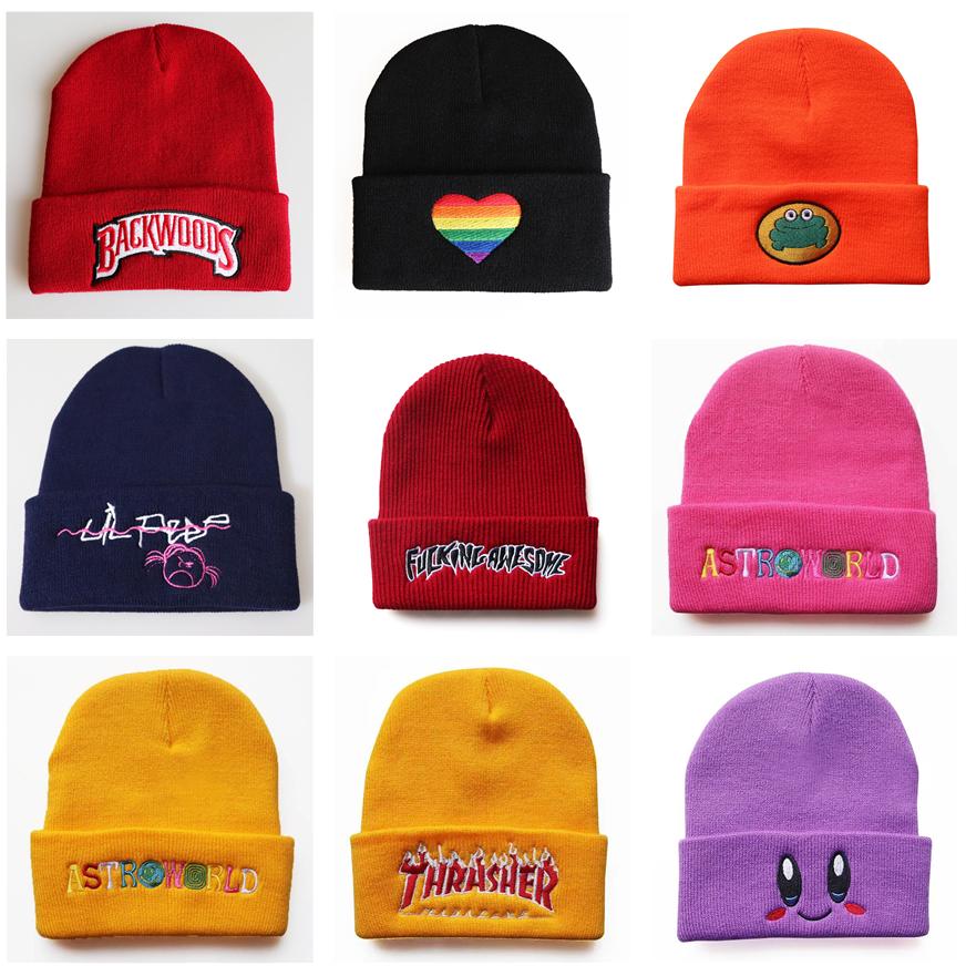 Embroidery Skullies Beanie Winter Autumn Winter-MF00972-Veeddydropshipping