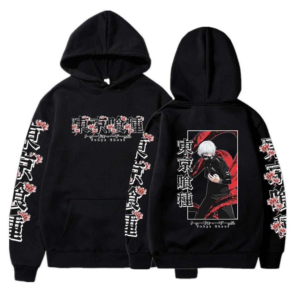 Anime Hoodie Men's Tokyo ghoul Hoodie Men's Casual Loose Print-Veeddydropshipping