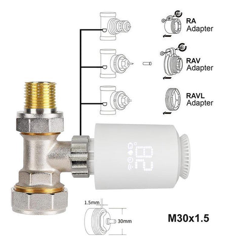 Tuya Smart Radiator Thermostat Programmable Thermostatic RadiatorApp-TI01024-Veeddydropshipping