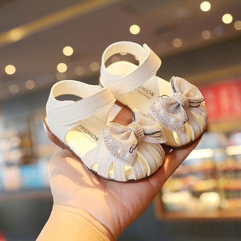 Summer Baby Girls Sandals Bowtie Fashion Pink Princess-TB00109-Veeddydropshipping