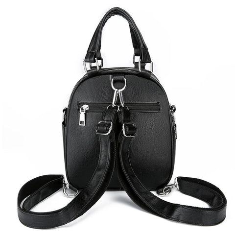 Soft PU Leather Korean Version Kawaii Fashion Backpack Multi-purpose-BS00049-Veeddydropshipping