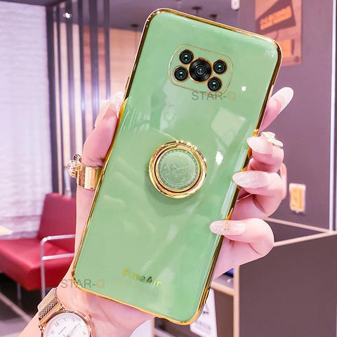 Luxury Ring Holder Plating Phone Case On For Xiaomi Mi Poco X3 Pro X3pro-PA00330-Veeddydropshipping