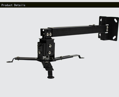 Black Color Projector Ceiling Mount Adjustable 43 To 65cm Roof Bracket -CE00857-Veeddydropshipping