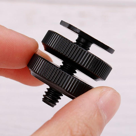 1/4 Hot Shoe Mount Phone Holder Dual Nut Cold Shoe Adapter Bracket-CE00416-Veeddydropshipping