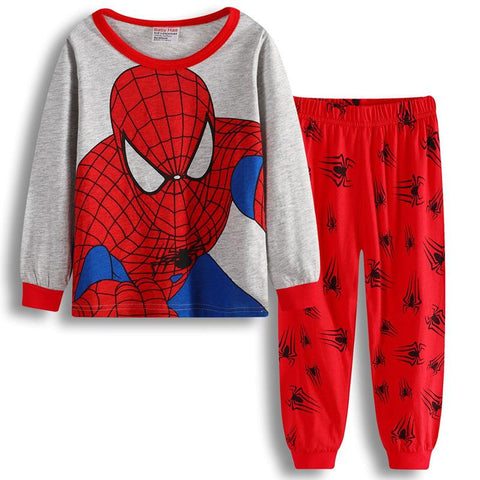 Anime Spiderman Marvels Kids Pajamas Set Children Sleepwear Cartoon-TB01051-Veeddydropshipping