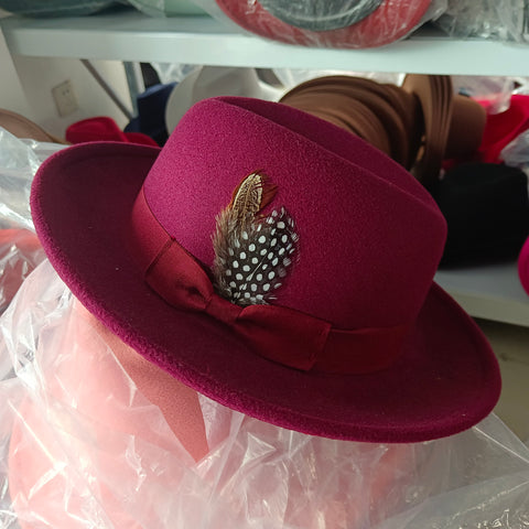 wide brim jazz top hat autumn winter classic-MF00995-Veeddydropshipping