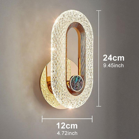 Crystal Wall Lights Round/Oval LED Wall Lamp-HA00206-Veeddydropshipping