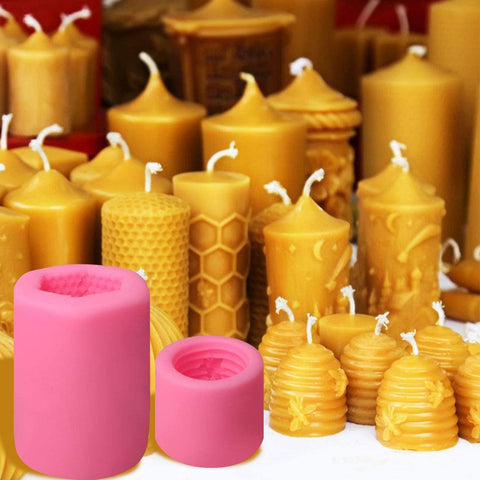 Candle Molds Silicone 3D Bee Honeycomb Shape Moulds-HA00372-Veeddydropshipping