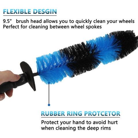 Car Wheel Brush 17Inch Long Easy Reach Tire Rim Detailing-AM00478-Veeddydropshipping