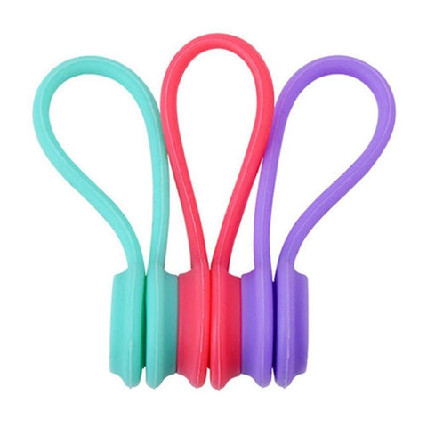4pcs Cable Organizer Soft Silicone Magnetic Cable Winder Cord Earphone Storage Holder-PA00880-Veeddydropshipping
