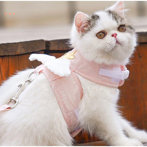 Cat Dog Harness Necklace Leash Collar-HA01981-Veeddydropshipping