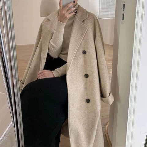 Women Clothing Plus Cotton Thickened Woolen Coat-Veeddydropshipping
