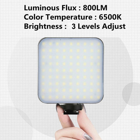 6500K LED Video Light Camera Fill Lights Lamp with 3 Cold Shoe Portable -CE00387-Veeddydropshipping