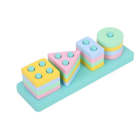 Montessori Four-post Geometric Modeling Building Blocks Kids educational Toys-TB01498-Veeddydropshipping