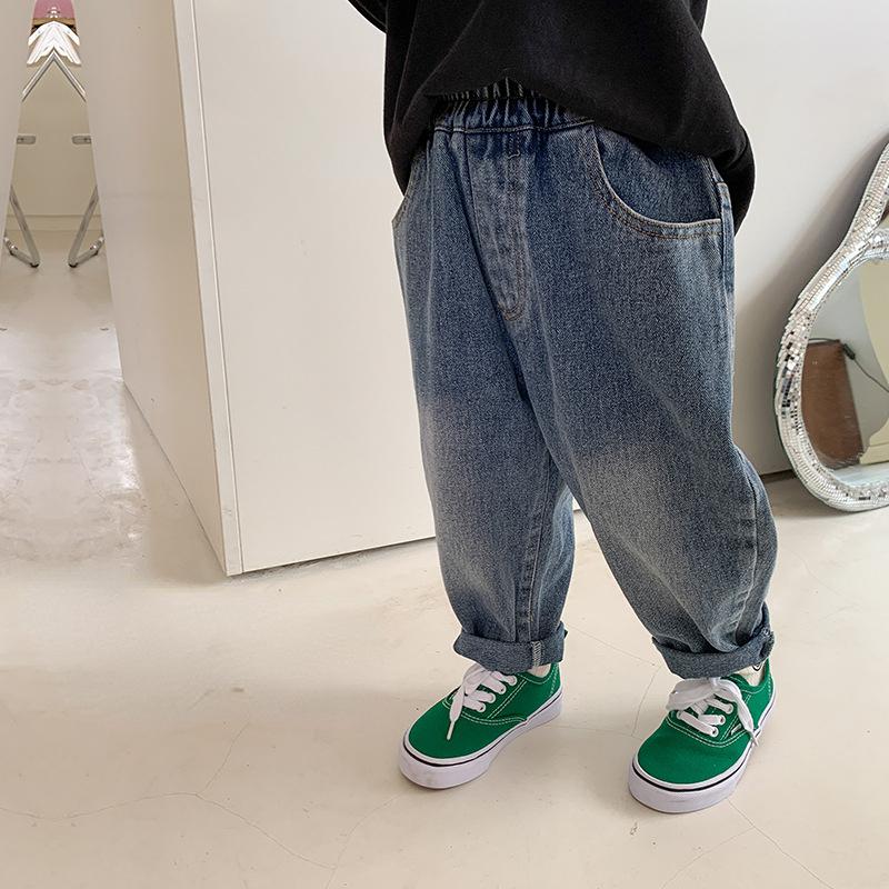 2022 Autumn boys retro style casual jeans 2-8 years Kids sand washed-TB01274-Veeddydropshipping