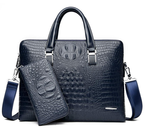 Designer Alligator PU Leather Handbag Business office-BS00510-Veeddydropshipping