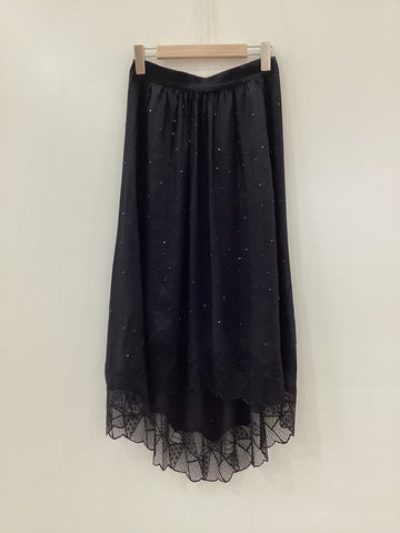 Women Lace Stitching High Waist Midi-WF00414-Veeddydropshipping