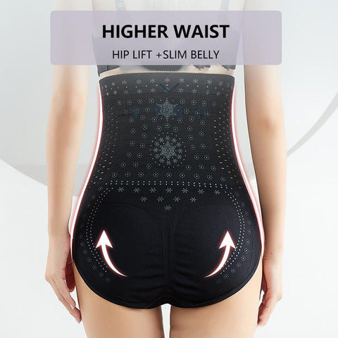 High Waist Flat Belly Sheathing Panties-WF00982-Veeddydropshipping