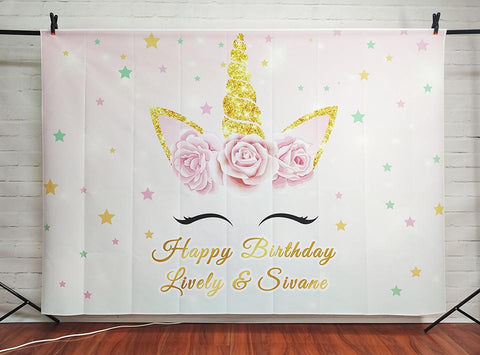 Customized photography background for birthday party banner-CE00461-Veeddydropshipping