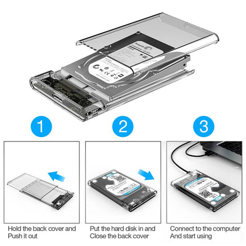 Hard Drive  transparent Mobile External Case-CO00932-Veeddydropshipping