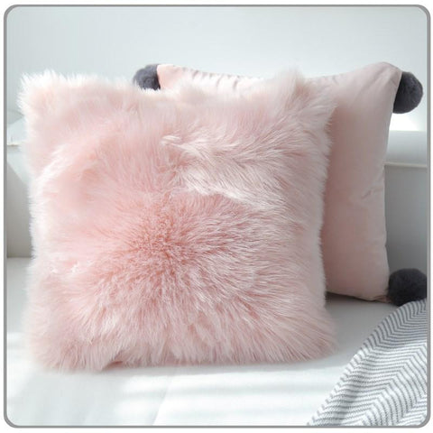 Nordic Plush Pillowcase Wool Faux Fur Cushions-HA00581-Veeddydropshipping
