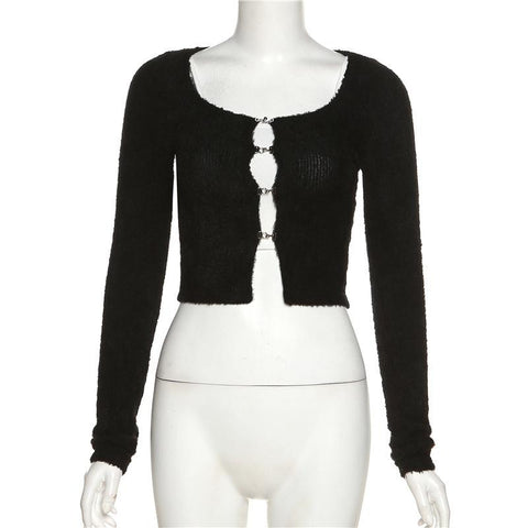 Women Clothing Slim Camisole Square Collar Cardigan Set-WF00268-Veeddydropshipping